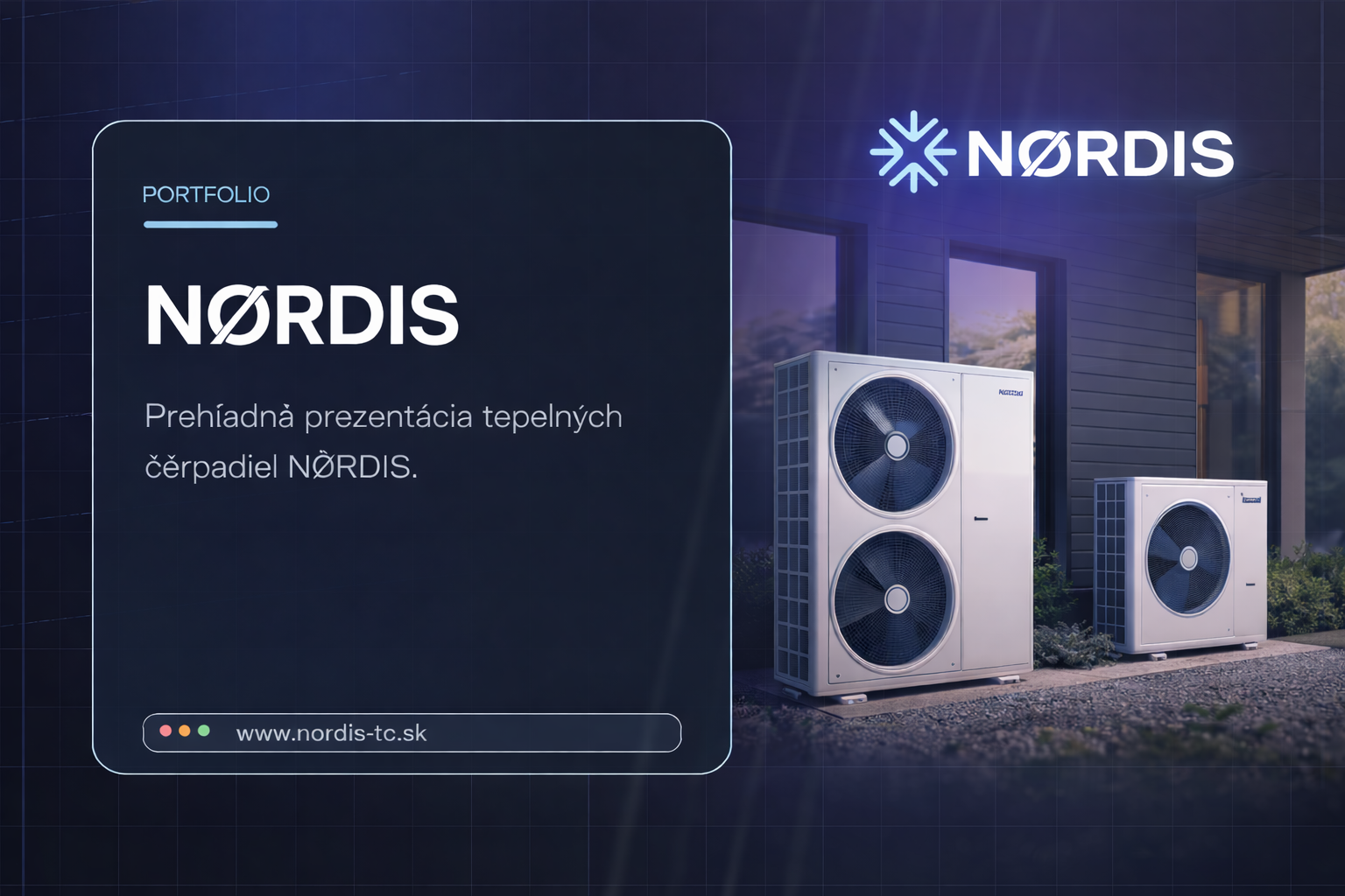 Náhľad projektu NØRDIS tepelné čerpadlá