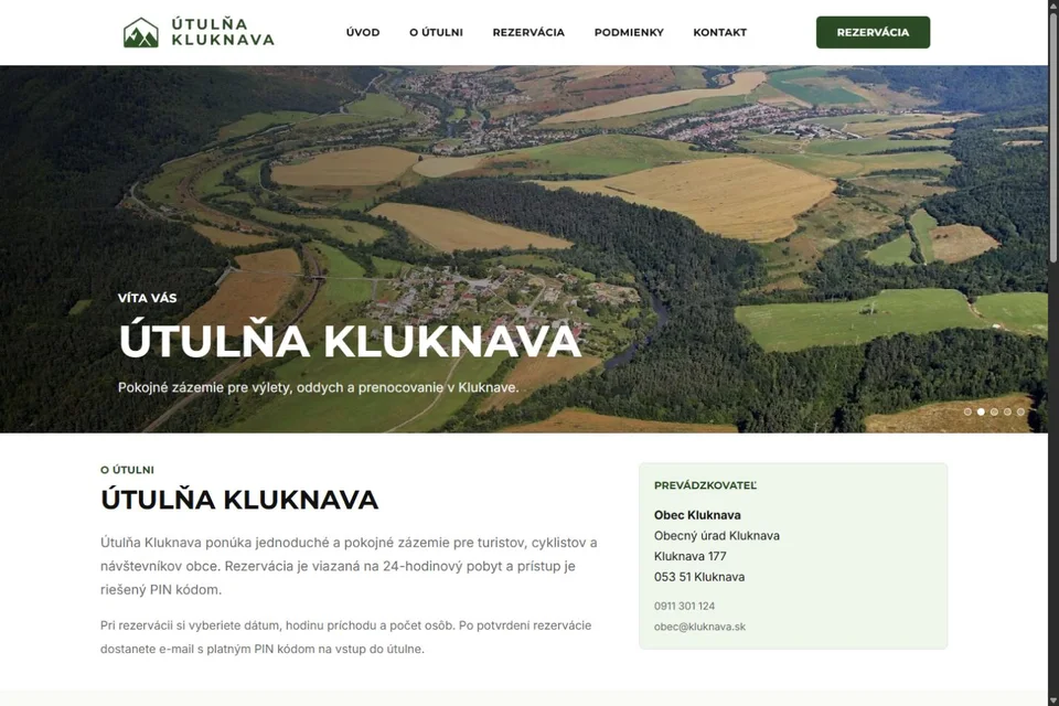 Náhľad projektu Útulňa Kluknava