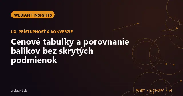 Cenové tabuľky a porovnanie balíkov bez skrytých podmienok