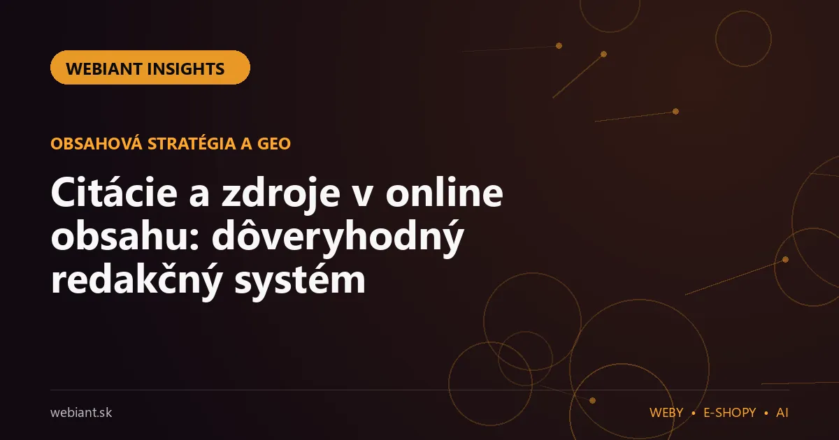 Citácie a zdroje v online obsahu: dôveryhodný redakčný systém